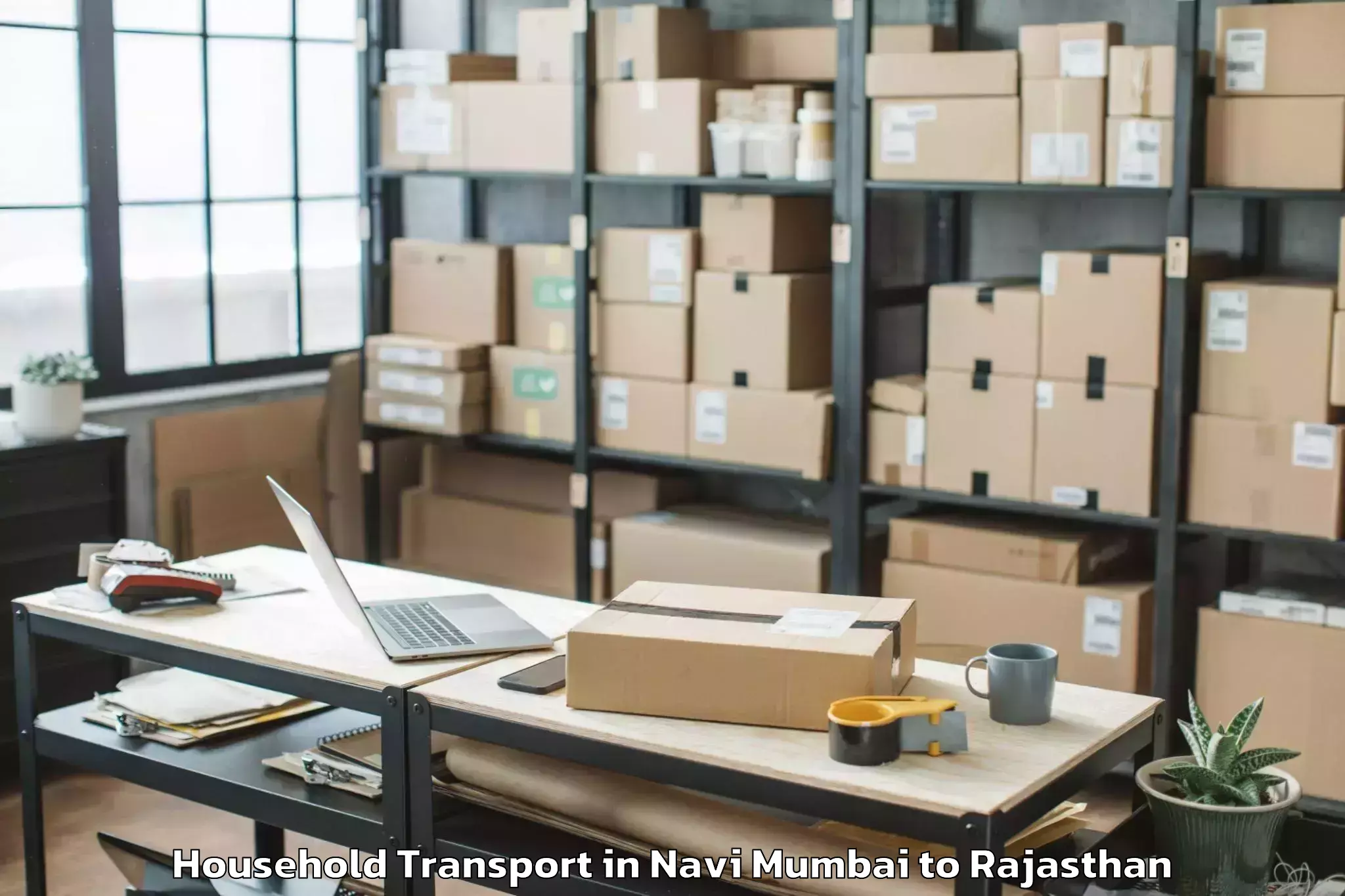 Reliable Navi Mumbai to Indergarh Household Transport